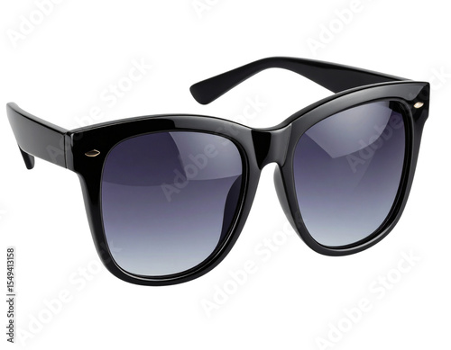 Retro Round Stylish Sunglasses with Tinted Lenses, isolated on a transparent background
