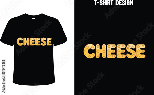 Cheese lover t shirt design funny food graphic tee cheese graphic apparel cheese gift idea cheese shirt design editable stock vector