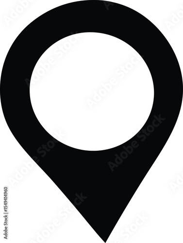 Black Location Marker Icon