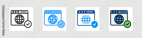 Domain Registration Icon Collection Set Multiple Style