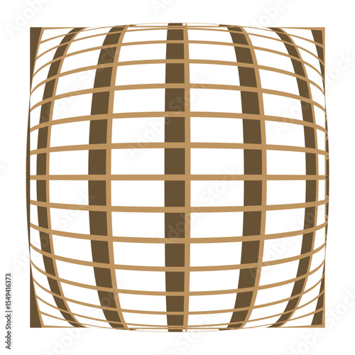 Wooden barrel texture. Rustic object illustration. Brown wood element. Vector container image.