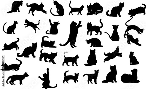 ねこ シルエット ベクター	