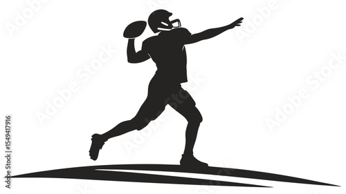 silhouette of rugby man