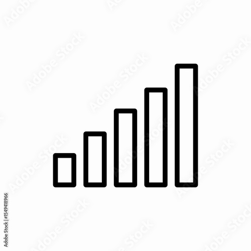 chart bar graph icon vector sign