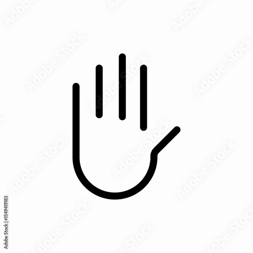 privacy hand icon vector sign