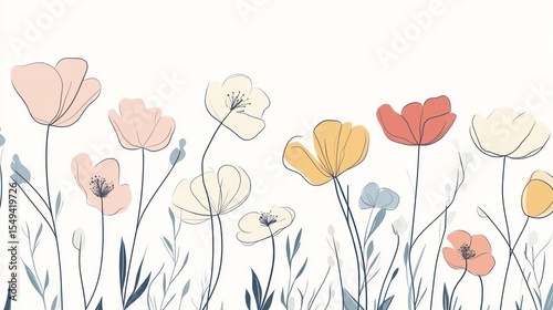 Delicate floral border design