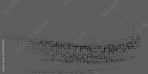 Halftone gradient. Dotted gradient, smooth dots spraying and halftones dot background seamless horizontal geometric pattern vector template set