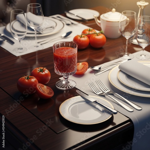 table setting for a dinner