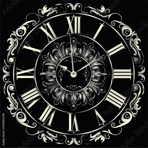 time, illustration, watch, classic, graphic, vector, design, hour, icon, circle, round, minute, black, business, dial, timer, isolated, concept, object, background, clock, simple, technology, retro, 