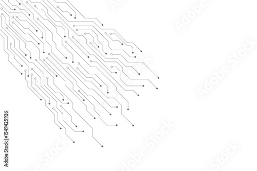 Abstract background with technology circuit board texture. Electronic motherboard illustration. Communication and engineering concept. Vector illustration