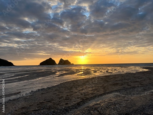 sunset on the beach