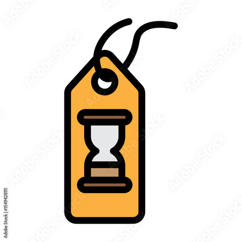 Expiry Date Tag Vector Filled Icon Design