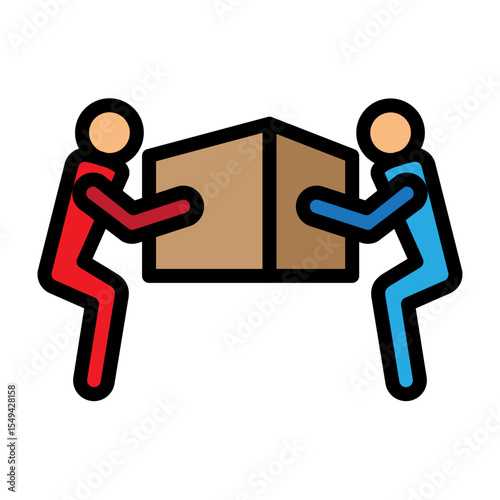 Heavy Item Label Vector Filled Icon Design