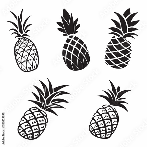 set of pineapple