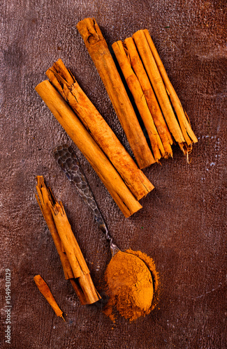 cinnamon powder on a table