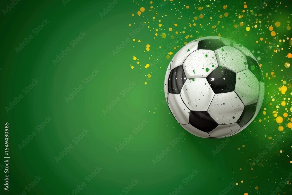 Naklejka premium Soccer football sports soccer ball.