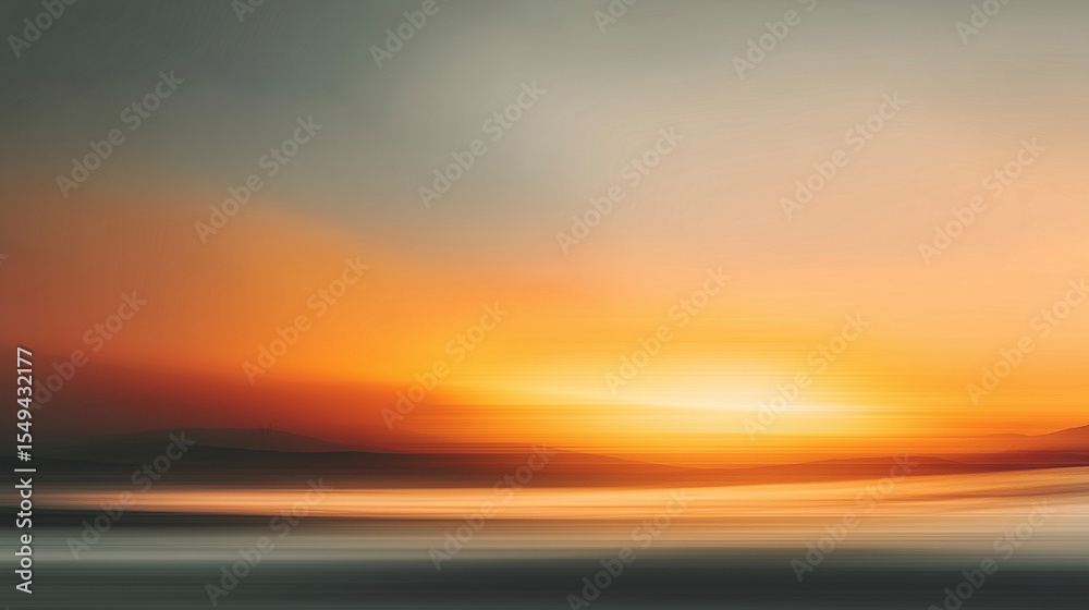 Fototapeta premium 湖面に映る日の出の光と広がる空のグラデーション(風景・背景・自然)