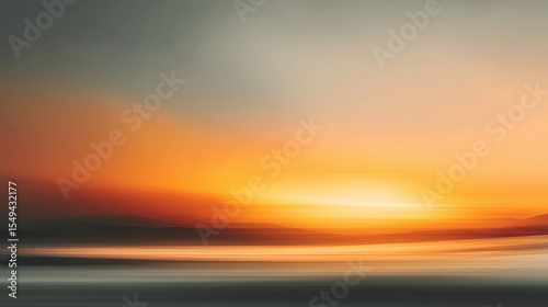 湖面に映る日の出の光と広がる空のグラデーション（風景・背景・自然）