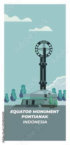 Equator monument Pontianak background