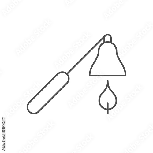 Candle snuffer line outline icon