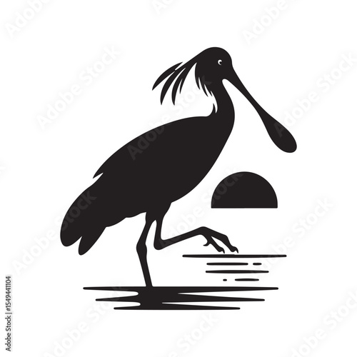 stork with baby