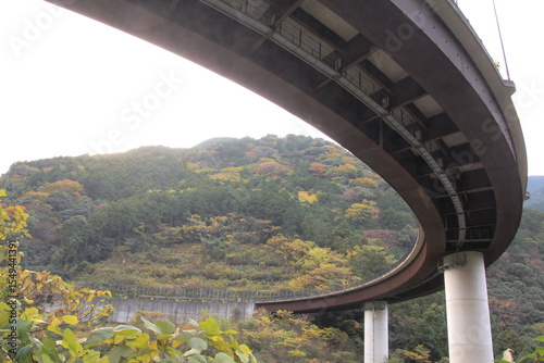 愛媛県新居浜市　鹿森ダムとループ橋
