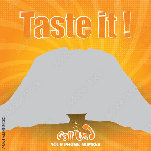 fast food restaurant burger promotional social media poster design