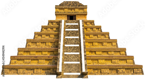 Isolated Mayan Pyramid