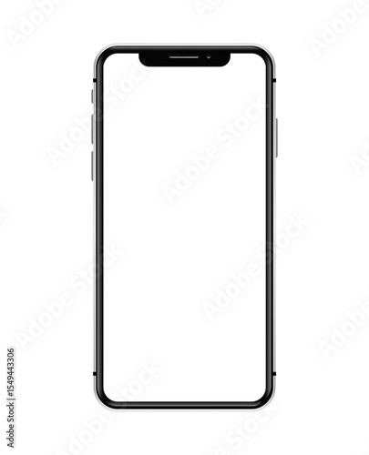 Psd mockup mobile device with white screen isolated