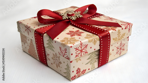 red gift box with ribbon