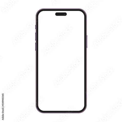 Psd mockup mobile device with white screen isolated