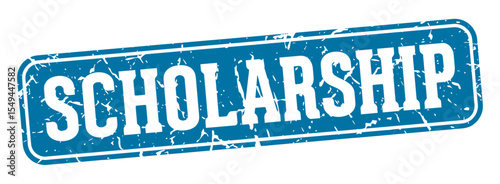 scholarship rectangular sign. scholarship stamp