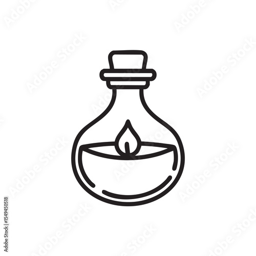 Decorative candle in a glass container for ambiance and relaxation