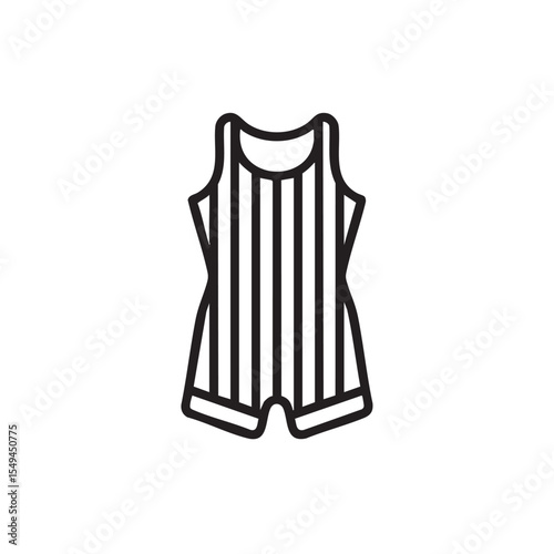 Classic striped swimsuit design for summer beach activities