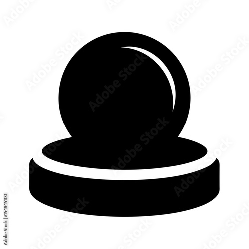 black silhouette of a call to action button on whi.svg