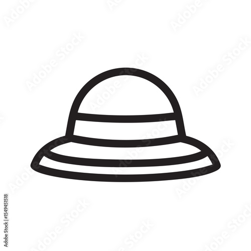 Classic summer sun hat design for outdoor activities and events