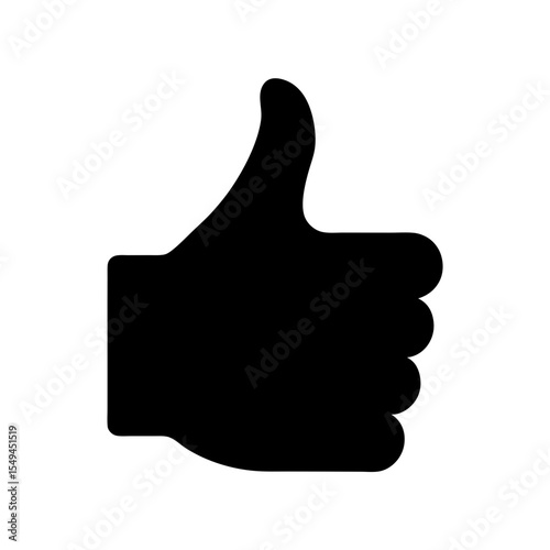 black silhouette of a thumbs up on white backgroun.svg