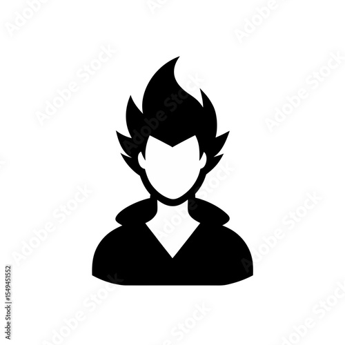 black silhouette of an influencer icon on white ba.svg