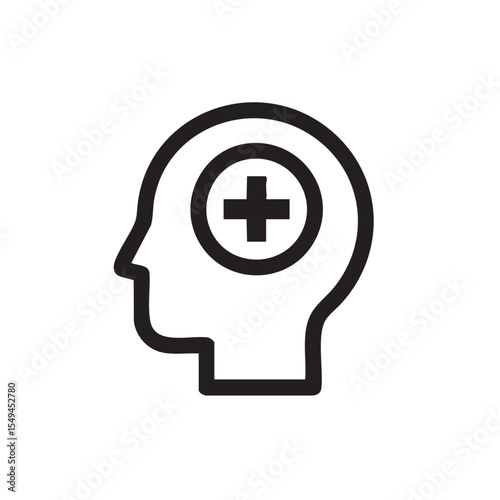 Concept of mental health awareness with symbol of positive mindset