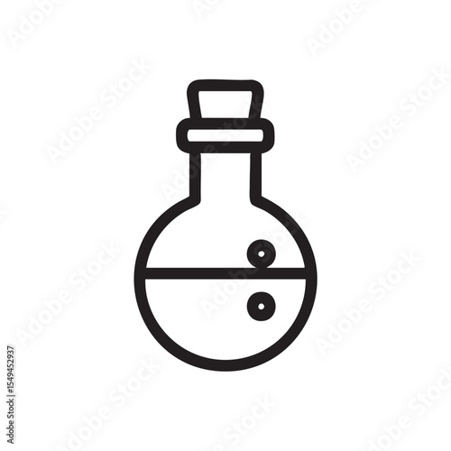 Unique laboratory flask design for science concepts and education