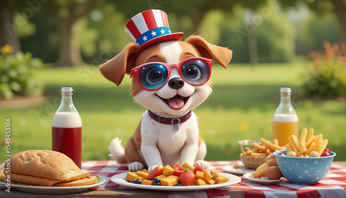 Cute Canine Companion Ready for Independence Day Celebrations