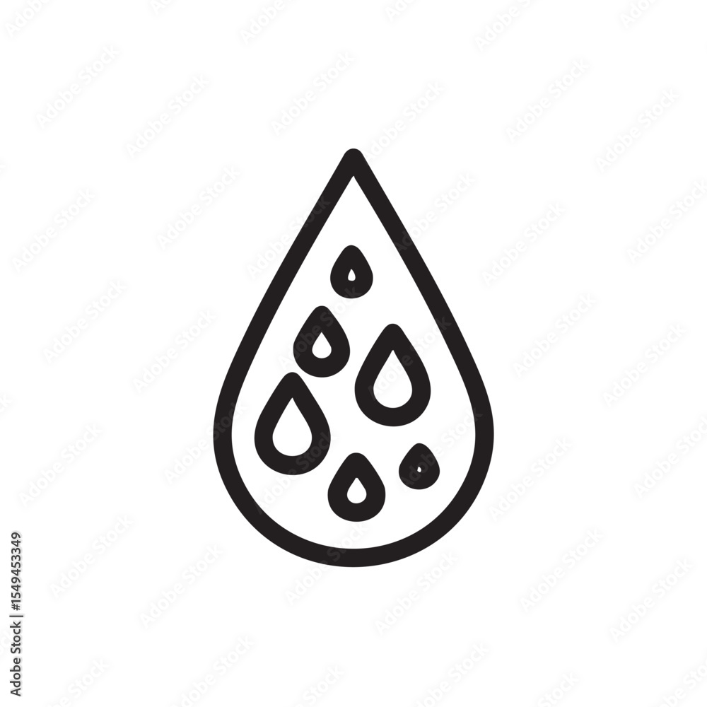 Water droplet symbols for hydration concept and design purposes