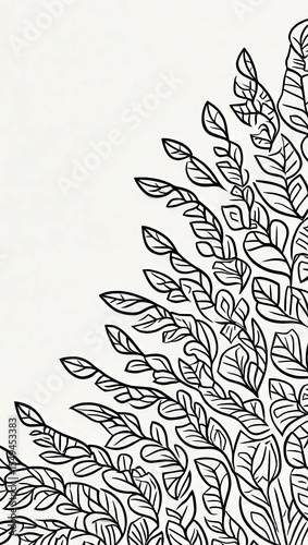 Seamless spring floral pattern with tree branch and leaf decoration