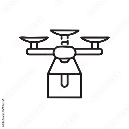 Drone delivering package using cargo lift for logistics