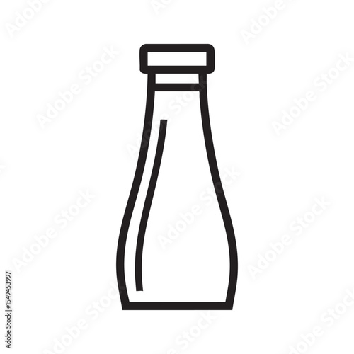 Classic glass bottle design for beverages and condiments