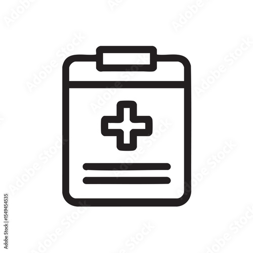 Health document with medical cross for healthcare use and design