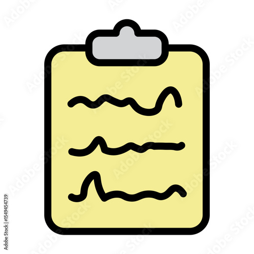 Task Noted Vector Filled Icon Design