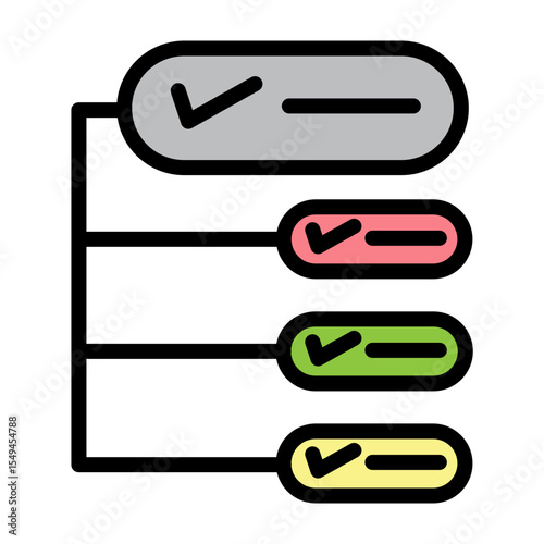 Sub Task Vector Filled Icon Design