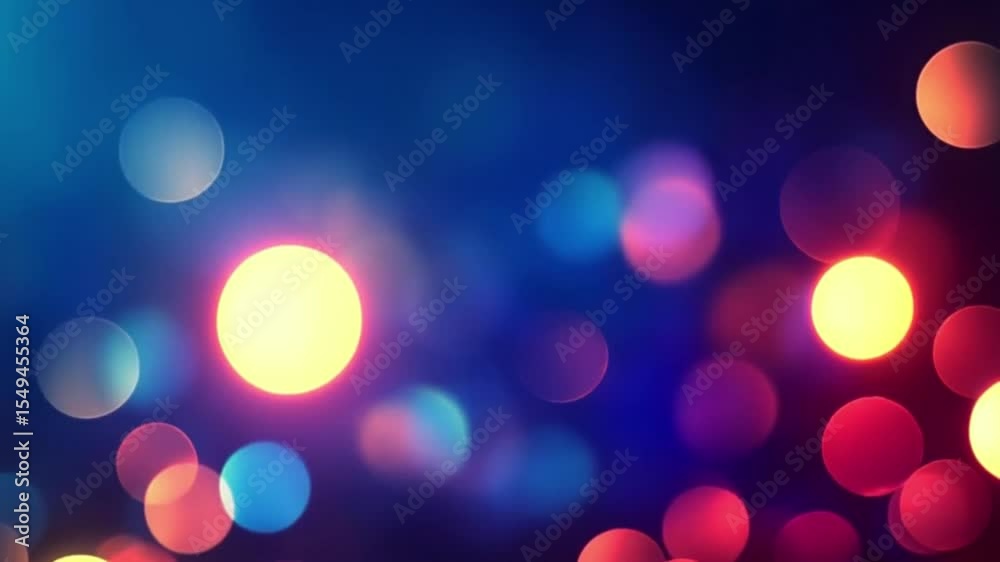 Vibrant Bokeh Lights 4K Stock Video of Colorful Blurred Circles
