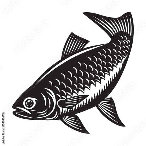 silhouette of  herring fish   fish  on the white background 